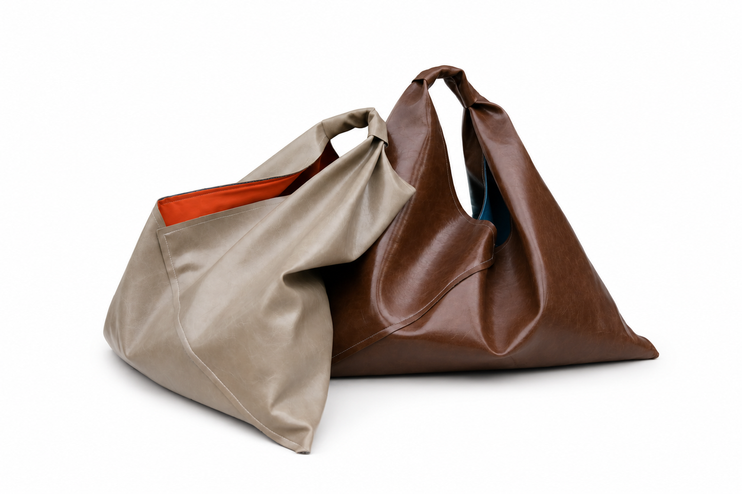 the triangle tote in greige